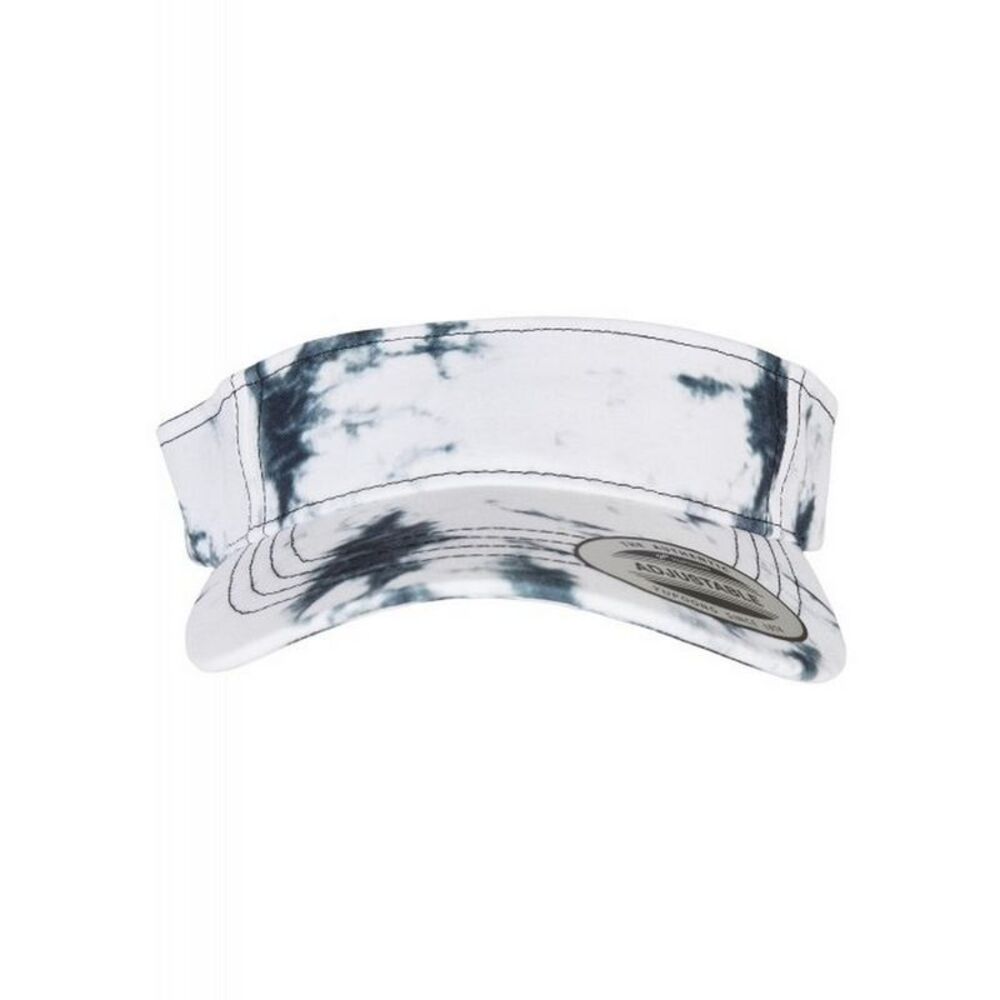 Yupoong Unisex Adult Flexfit Batik Dye Visor Cap / Black/White